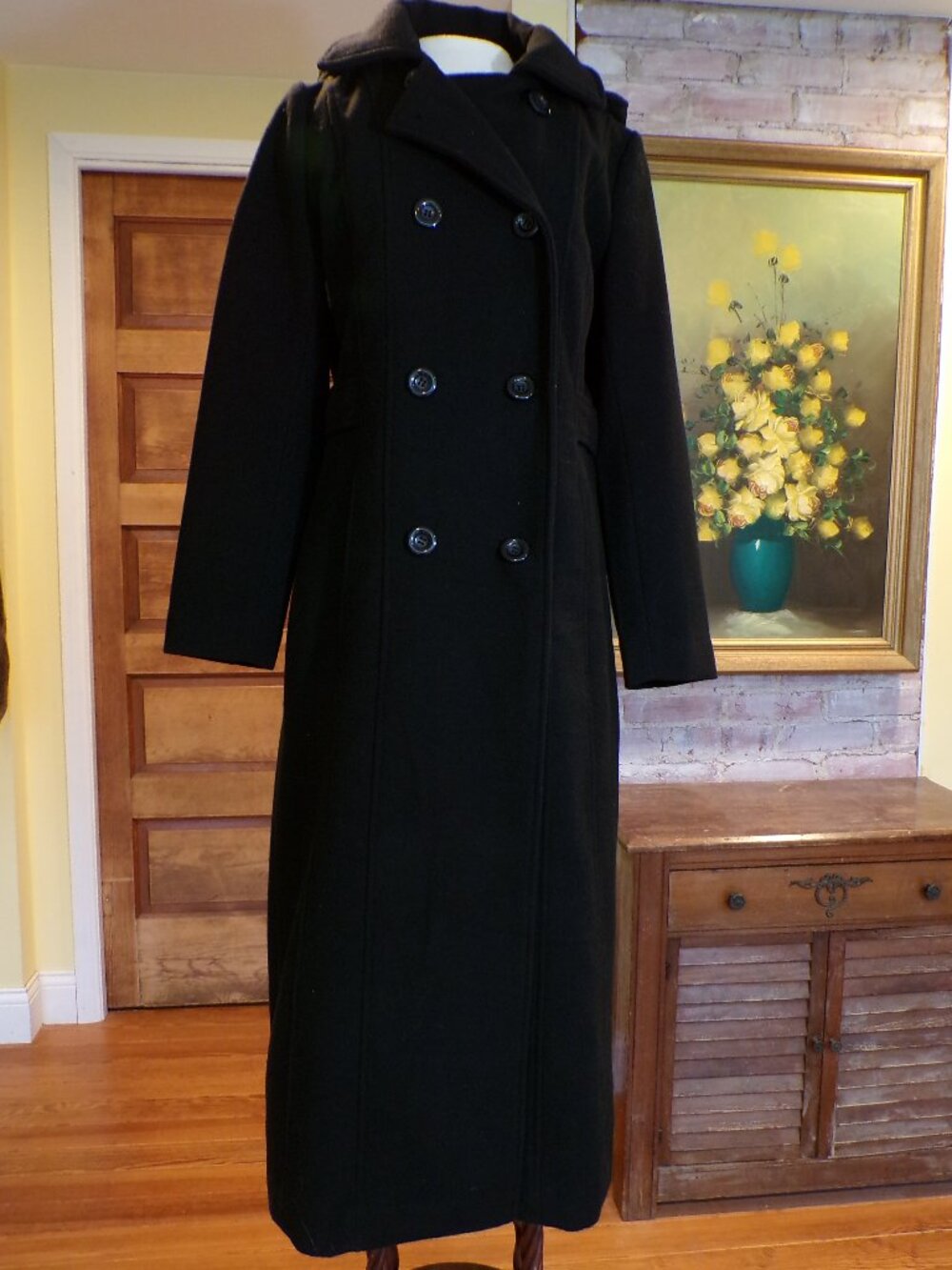BGSD Women Mariel Wool Blend Hooded Long Walking Coat Womens Size Small NWT